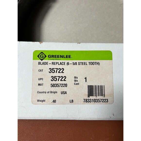 Greenlee 35722 6-5/8" Steel Replacement Blade For Recessed Lighting Holesaw - Picture 2 of 6